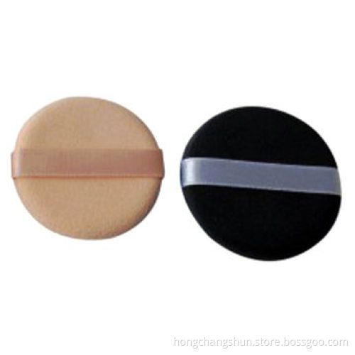 Natural rubber latex sponge puff with silky ribbon